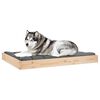 vidaXL Dog Bed Natural Wood Solid Pine Wood 40.0 x 29.1 x 3.5 in