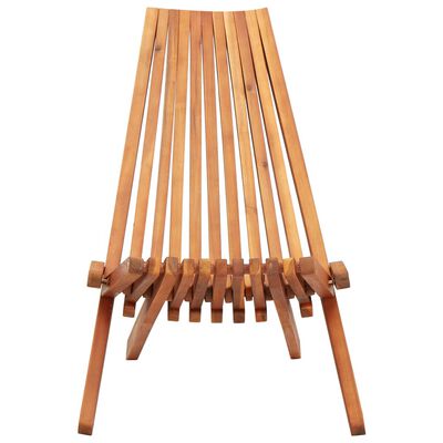 vidaXL Folding Patio Lounge Chair Solid Acacia Wood