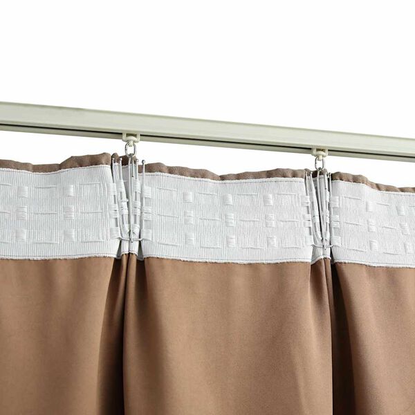 vidaXL Blackout Curtains with Hooks 2 pcs Taupe 55.1x96.5"