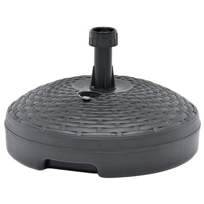 vidaXL Umbrella Base Sand/Water Filled 5.3 gal Anthracite Plastic Rattan