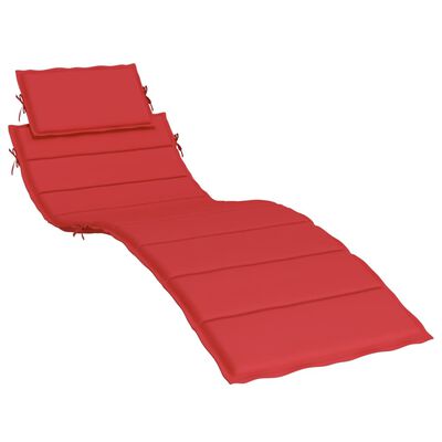 vidaXL Sun Lounger Cushion Red 73.2"x22.8"x1.2" Oxford Fabric