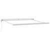vidaXL Retractable Awning Manual Green and white 137.80" x 98.43