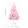 vidaXL Artificial Christmas Tree Pink PVC Medium Faux Tree Cone-shaped