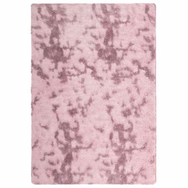 vidaXL Shaggy Rug Dusty Pink 100% Polyester Large Foldable Shaggy Rug