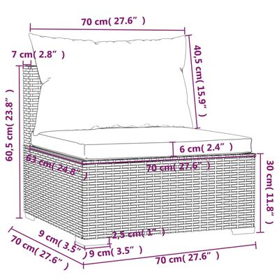 Diagram of modular seating storage box with dimensions labeled.