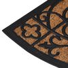 vidaXL Door Mat Black and brown Rubber and coir 17.7 x 29.5 in Non-slip