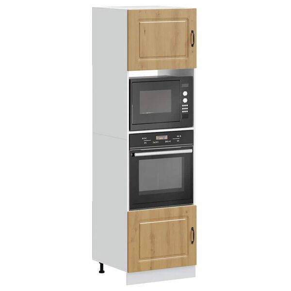 vidaXL Oven Cabinet Set of 2 Artisan Oak Engineered wood Compact