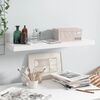 vidaXL Wall Shelf High gloss white Honeycomb MDF, metal Standard