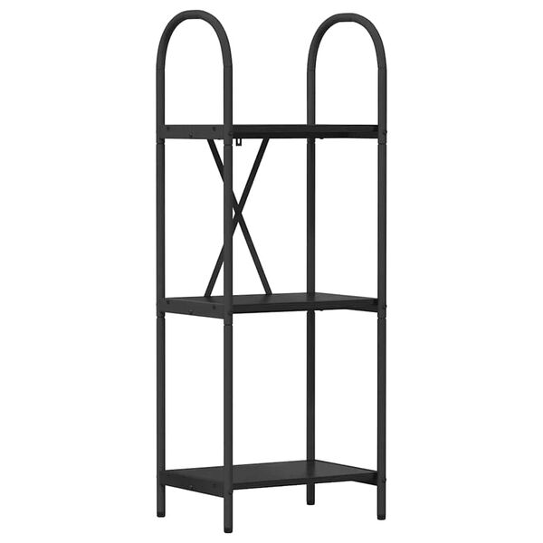 vidaXL Bookshelf Black Oak 15.75 x 11.81 x 42.91 in Engineered wood