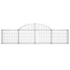 vidaXL Gabion Basket Set of 10 Silver Galvanized Iron