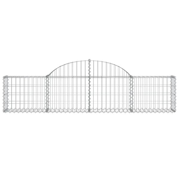 vidaXL Gabion Basket Set of 10 Silver Galvanized Iron