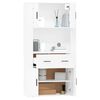 vidaXL Highboard White Engineered wood Standard Highboard Rectangular