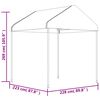 vidaXL Gazebo With Roof White Polyethylene Large UV-resistant materials