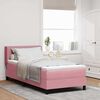 vidaXL Box Spring Bed with Mattress Pink 78.74 x 31.50 in Polyester
