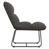 vidaXL Leisure Chair with Metal Frame Dark Gray Velvet