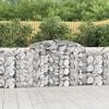 vidaXL Gabion Basket Set of 8 Silver Galvanized Iron Medium