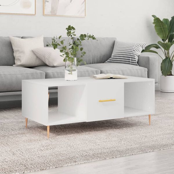 vidaXL Coffee Table White Engineered wood Medium Coffee Table