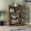 vidaXL Book Cabinet Honey Brown Solid Pine Wood Medium Book Cabinet