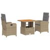vidaXL Garden Dining Set Beige and Light Grey