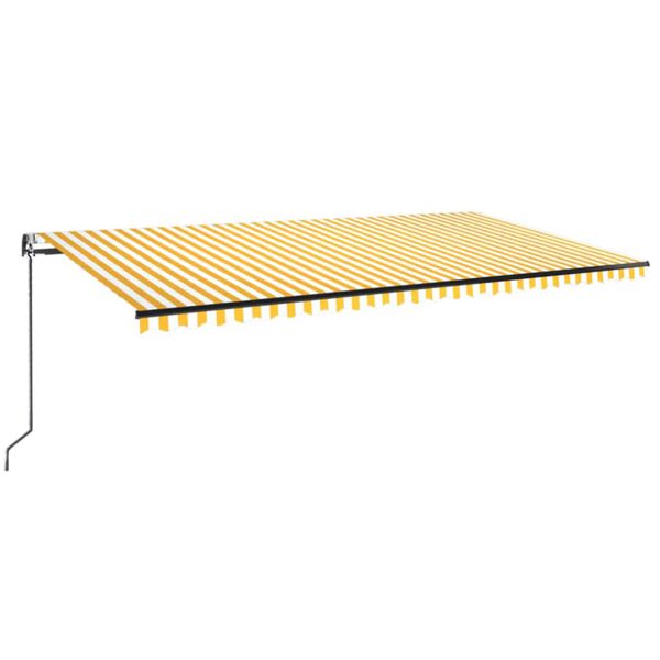vidaXL Retractable Awning Yellow and White