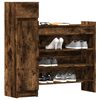 vidaXL Shoe Cabinet Smoked Oak 39.6"x11"x39.4" Engineered Wood