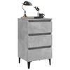 vidaXL Bed Cabinet Set of 2 Concrete grey Engineered wood, metal