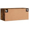 vidaXL Wall Cabinet Smoked Oak Engineered Wood Medium Wall Cabinet