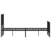 vidaXL Bed Frame Black Powder-Coated Steel Double Bed Frame