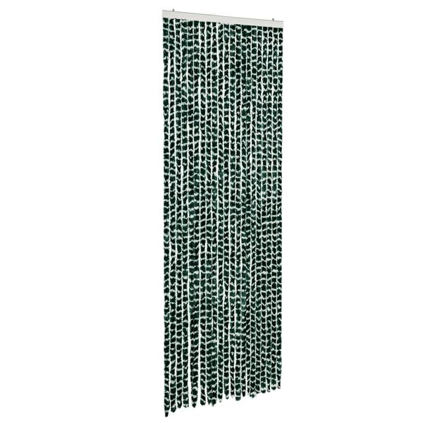 vidaXL Fly Curtain Green and White 35.4x78.7" Chenille