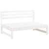vidaXL Garden Lounge Set White Solid pine wood Large Modular