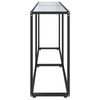 vidaXL Console Table White marble Tempered glass, powder-coated steel