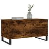 vidaXL Coffee Table Smoked oak Engineered wood Medium Height-Adjustable