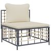 vidaXL Garden Lounge Set Dark Gray and Beige