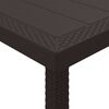 vidaXL Garden Dining Table Brown 78.74 x 39.37 x 28.74 in Poly Rattan