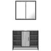 vidaXL Bathroom Furniture Set Grey Sonoma Engineered wood, Metal Medium