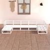 vidaXL Garden Lounge Set White Solid Pine Wood Medium Modular