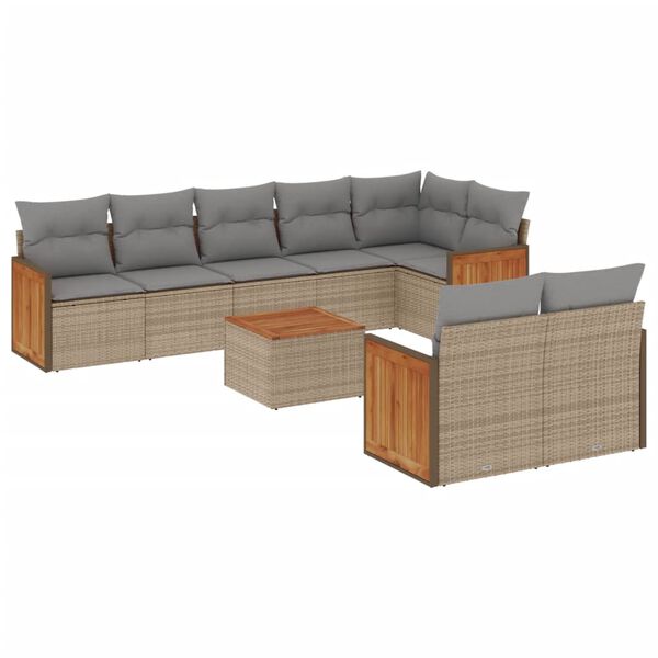 vidaXL Garden Sofa Set Beige