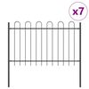 vidaXL Garden Fence Gray 11.9 x 0.8 m Powder-coated steel