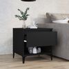 vidaXL Side Table Black Engineered wood, metal Small Side Table