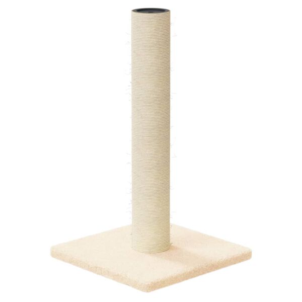 vidaXL Cat Scratching Post Cream Engineered wood, plush, sisal Medium
