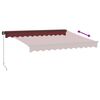 vidaXL Retractable Awning Burgundy