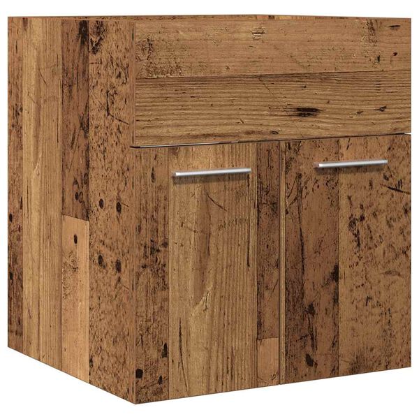 vidaXL Bathroom Sink Cabinet Old wood Engineered wood, Iron