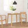 vidaXL Dining Table Natural Solid Wood Rubber
