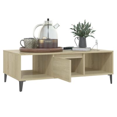 vidaXL Coffee Table Sonoma Oak 40.7"x23.6"x13.8" Engineered Wood