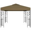 vidaXL Gazebo Taupe Steel 9.8 x 9.8 feet UV-resistant materials Canopy