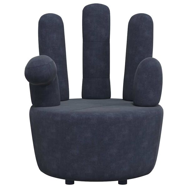 vidaXL Chair Black Velvet upholstery, Wooden frame Standard Ergonomic