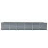 vidaXL Raised Bed Grey Galvanized steel 189.0 x 31.5 x 30.3 in Durable