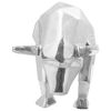 vidaXL Bull Sculpture Silver 74 x 23 x 39 cm Aluminium