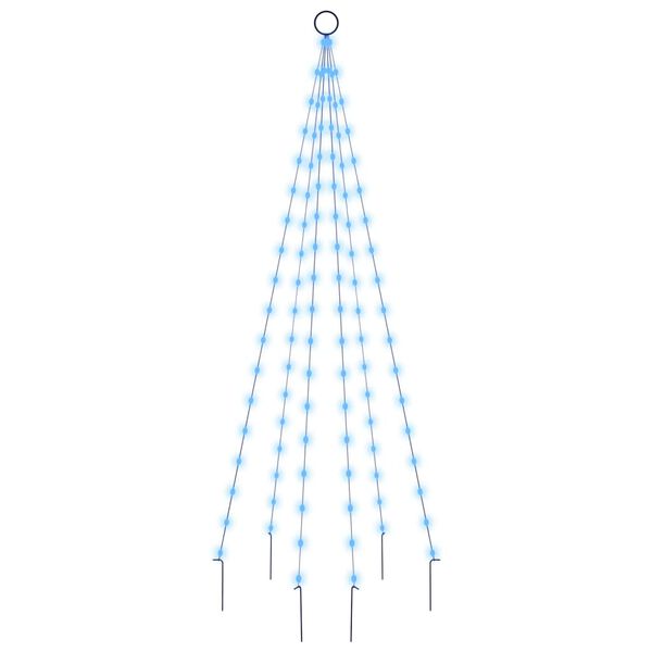 vidaXL Christmas Tree Blue Copper, PVC Large Collapsible