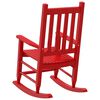 vidaXL Rocking Chair Red Poplar wood Small Durable Rocking Chair